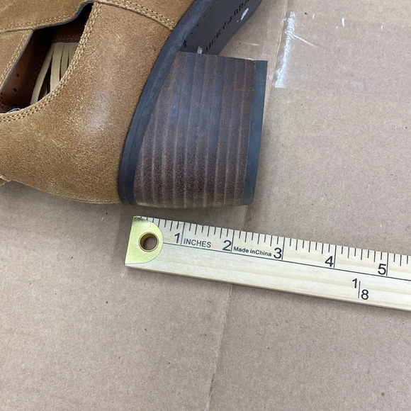 Lucky Brand‎ Brown Fringe Ankle Boots Women's Size 7.5 Leather Upper - Picture 7 of 10